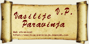 Vasilije Paravinja vizit kartica